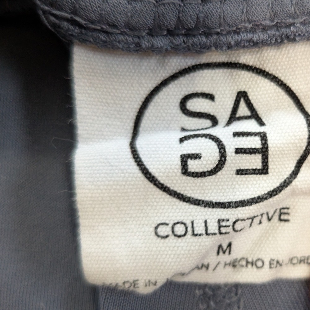 SAGE Collective Womens Light Blue Gray Joggers High Rise Lounge Pants Medium EUC - Picture 4 of 7